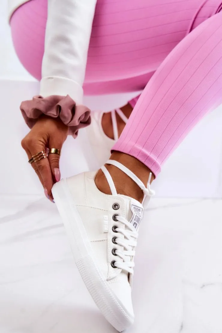 Best Big Star Shoes Damskie Tenisówki Trampki BIG STAR JJ274095 Białe