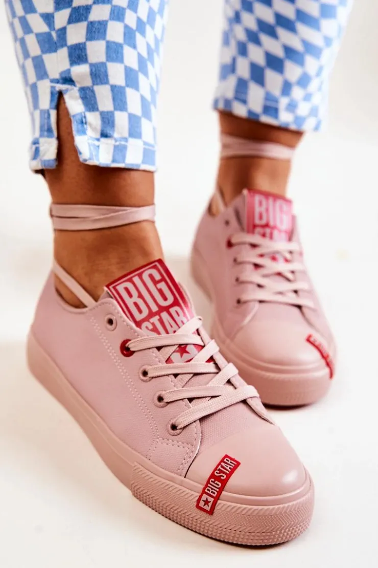 Best Big Star Shoes Damskie Trampki Big Star JJ274167 Różowe Różowy