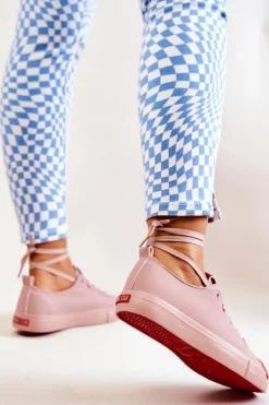 Best Big Star Shoes Damskie Trampki Big Star JJ274167 Różowe Różowy
