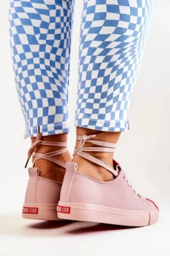 Best Big Star Shoes Damskie Trampki Big Star JJ274167 Różowe Różowy