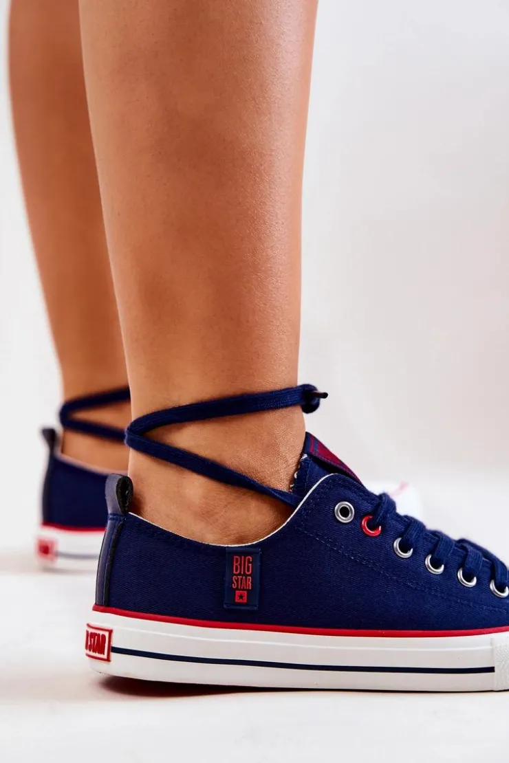 Hot Big Star Shoes Damskie Trampki BIG STAR JJ274121 Granatowe