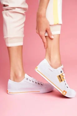 Hot Big Star Shoes Damskie Trampki Big Star Ażurowe FF274035 Białe