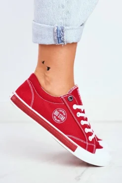 Damskie Big Star Shoes Damskie Trampki Big Star Czerwone FF274226