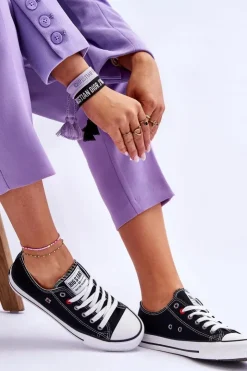 Big Star Shoes Trampki Damskie Big Star|Trampki Damskie Niskie*Damskie Trampki Big Star T274023 Czarne