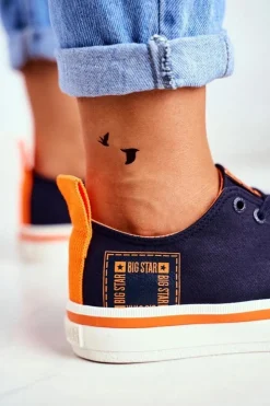 Big Star Shoes Trampki Damskie Big Star|Trampki Damskie Niskie*Damskie Trampki Big Star Granatowe FF274A070