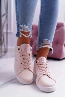 Big Star Shoes Damskie Trampki Big Star Różowe DD274216