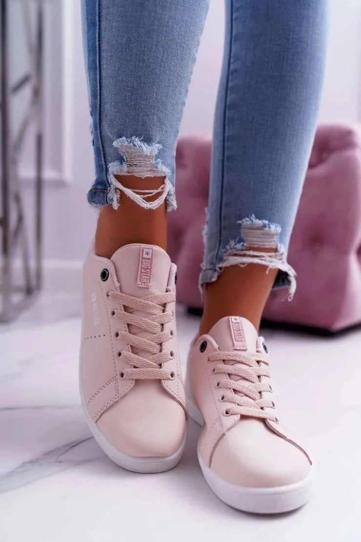 Big Star Shoes Damskie Trampki Big Star Różowe DD274216