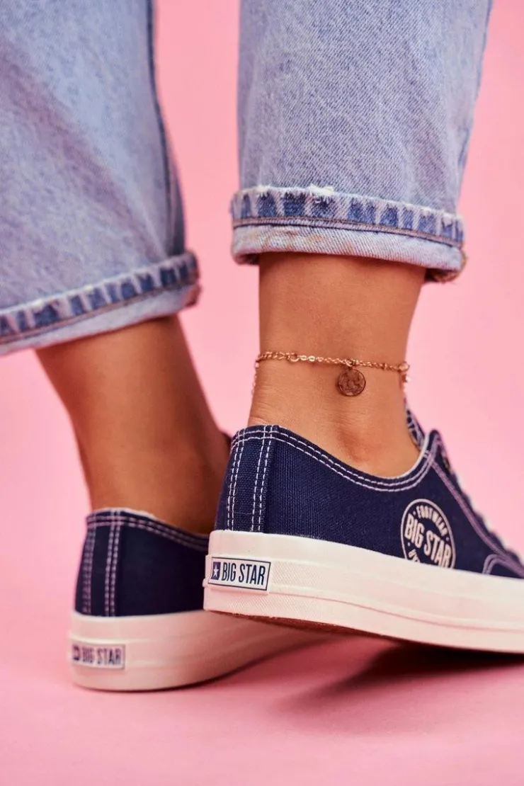 Clearance Big Star Shoes Damskie Trampki Big Star Granatowe FF274125