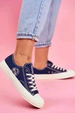 Clearance Big Star Shoes Damskie Trampki Big Star Granatowe FF274125