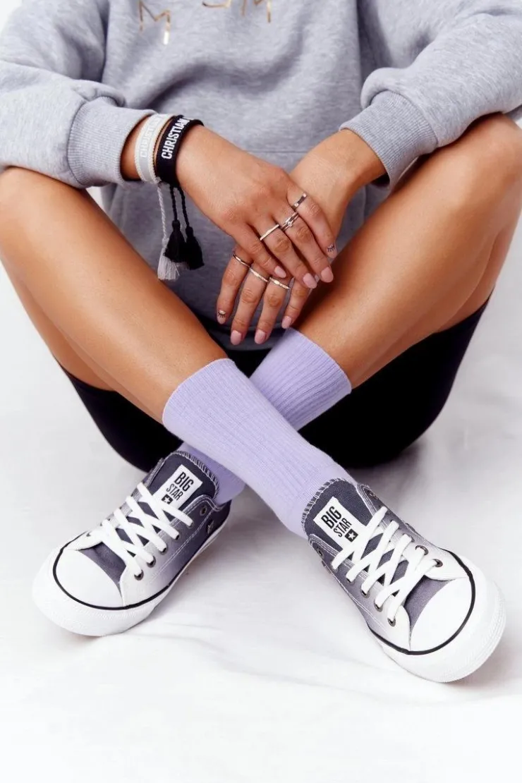 Online Big Star Shoes Damskie Trampki BIG STAR HH274128 Ombre Czarne