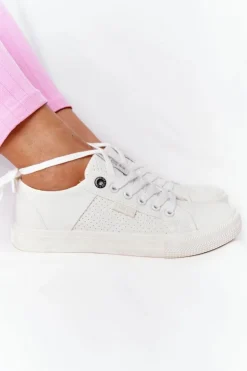 Best Big Star Shoes Damskie Trampki BIG STAR HH274017 Białe