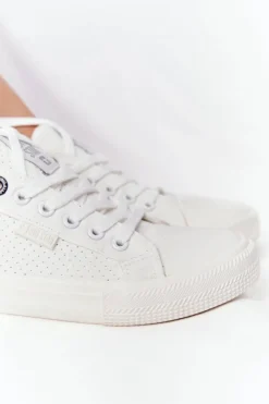 Best Big Star Shoes Damskie Trampki BIG STAR HH274017 Białe