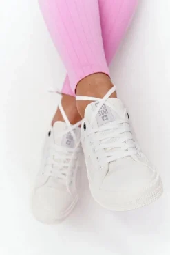 Best Big Star Shoes Damskie Trampki BIG STAR HH274017 Białe