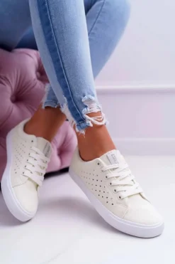 Damskie Big Star Shoes Damskie Trampki Big Star Żółte DD274048