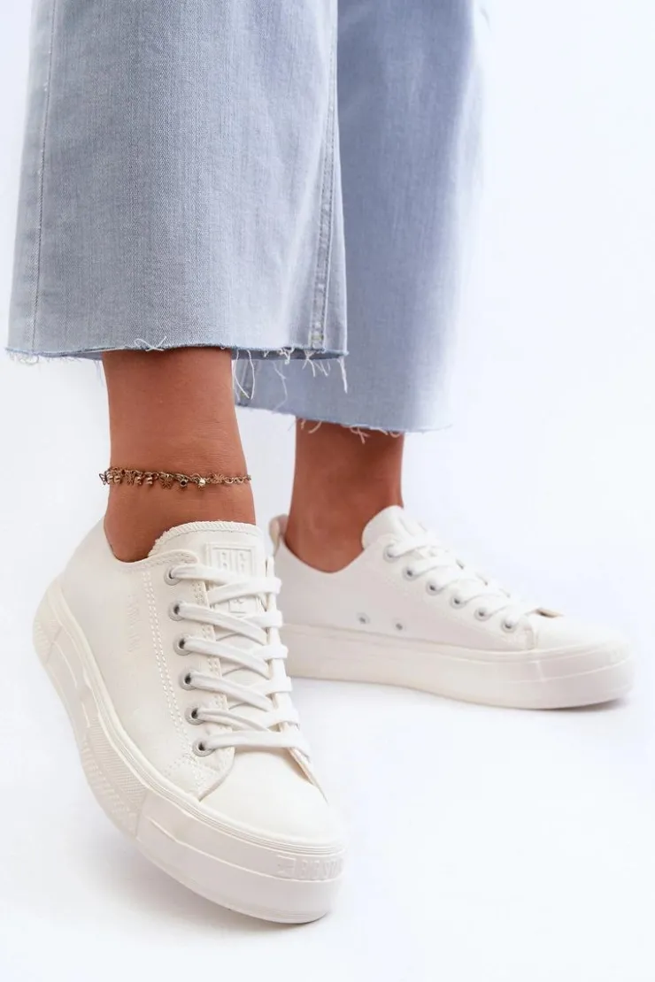 Damskie Big Star Shoes Damskie Trampki Big Star NN274853 Białe