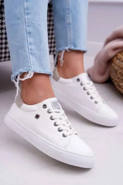 Damskie Big Star Shoes Damskie Trampki Big Star Białe BB274033