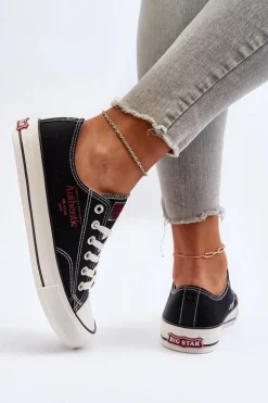 Discount Big Star Shoes Damskie Trampki Big Star NN274234 Czarne