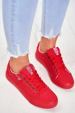 Hot Big Star Shoes Damskie Trampki Big Star Czerwone AA274514