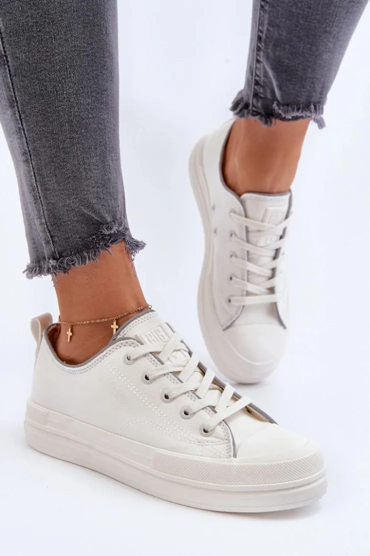 Damskie Big Star Shoes Damskie Trampki Big Star NN274850 Białe