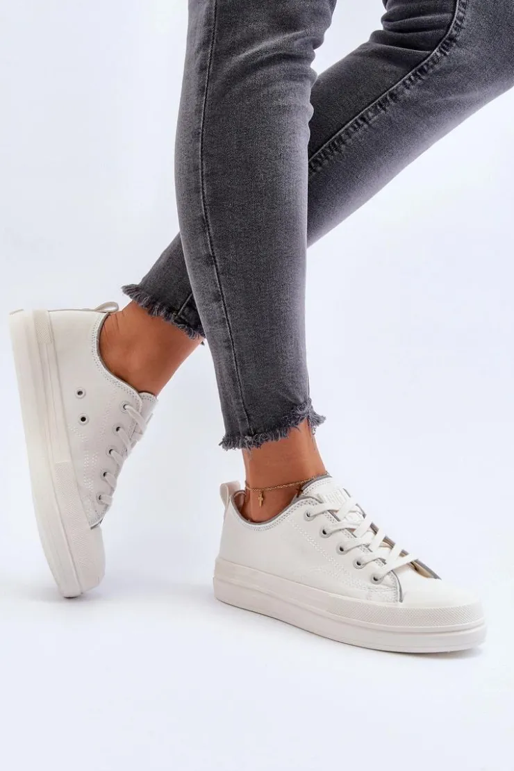 Damskie Big Star Shoes Damskie Trampki Big Star NN274850 Białe