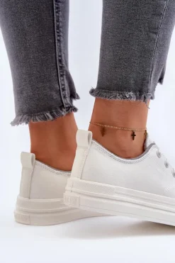 Damskie Big Star Shoes Damskie Trampki Big Star NN274850 Białe