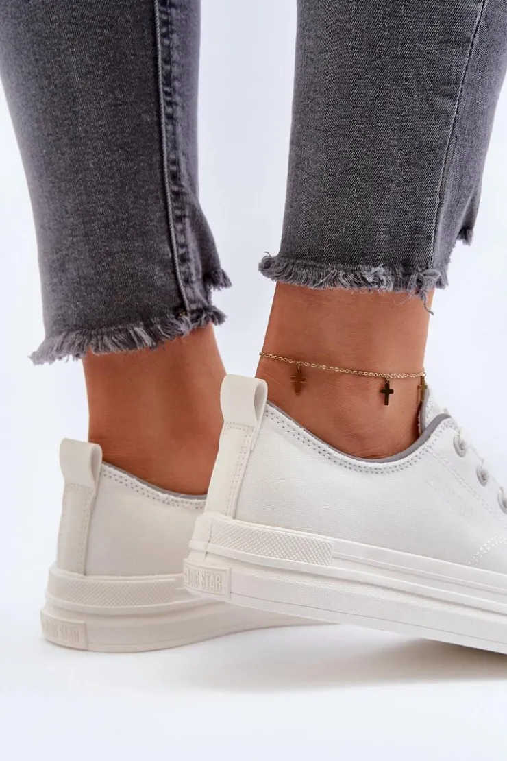 Damskie Big Star Shoes Damskie Trampki Big Star NN274850 Białe