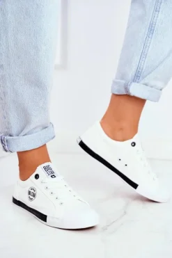 Sale Big Star Shoes Damskie Trampki Big Star Białe FF274228