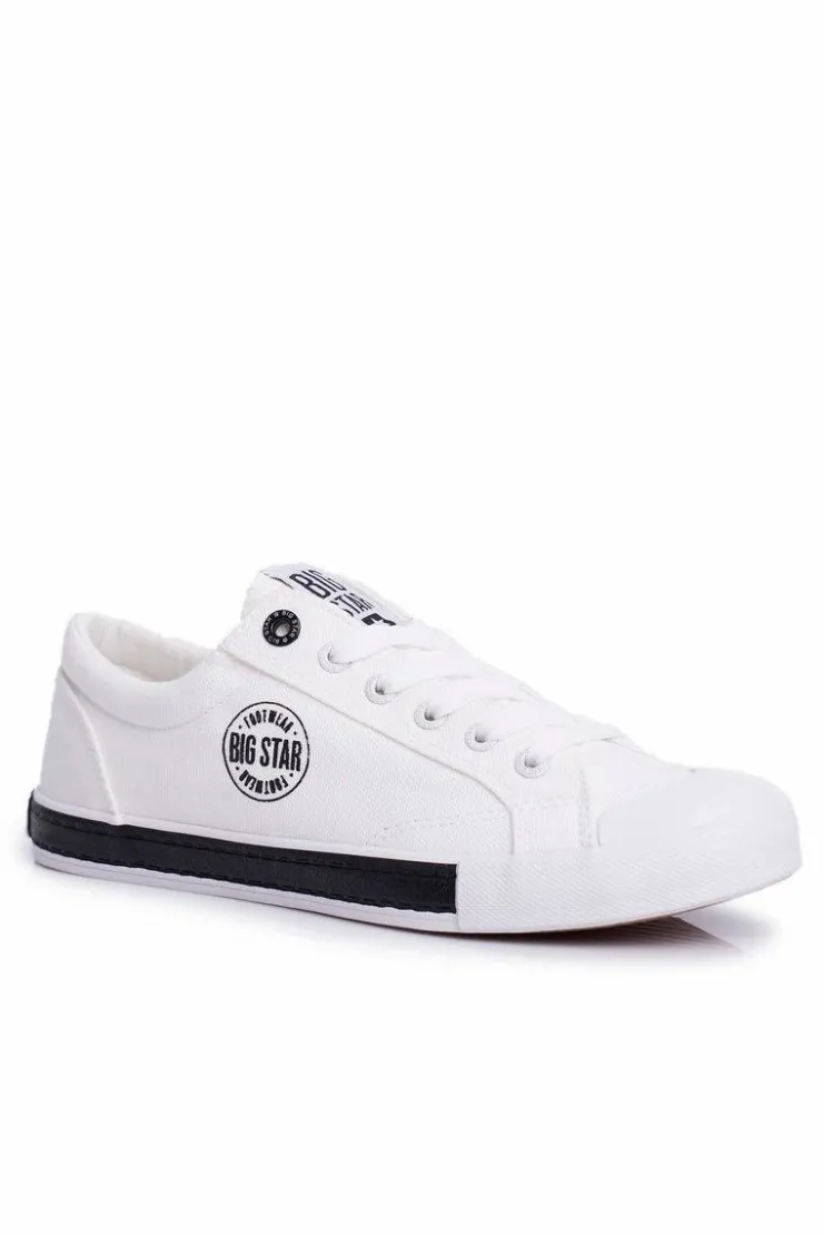 Sale Big Star Shoes Damskie Trampki Big Star Białe FF274228