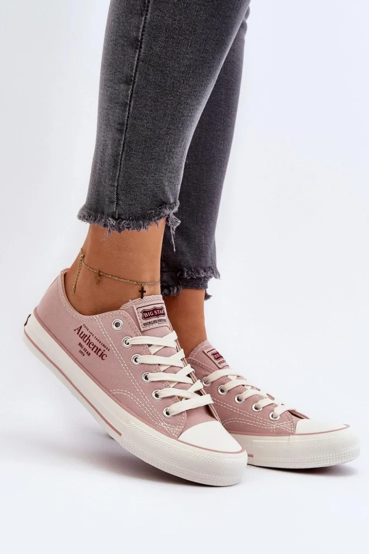 Hot Big Star Shoes Damskie Trampki Big Star NN274239 Różowe Różowy