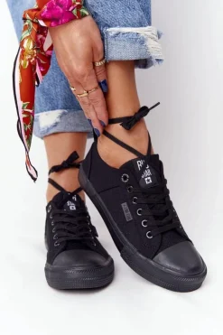 Damskie Big Star Shoes Damskie Trampki BIG STAR HH274018 Czarne