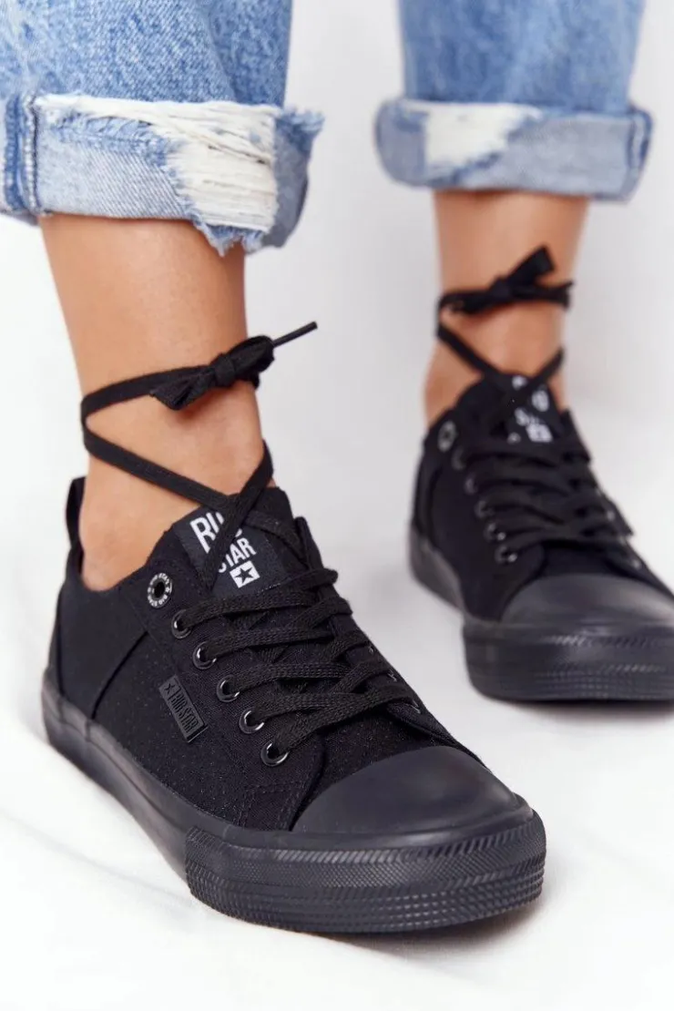 Damskie Big Star Shoes Damskie Trampki BIG STAR HH274018 Czarne