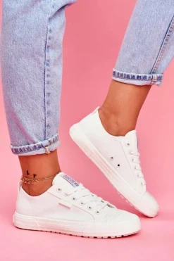 Clearance Big Star Shoes Damskie Trampki Big Star Białe FF274A081