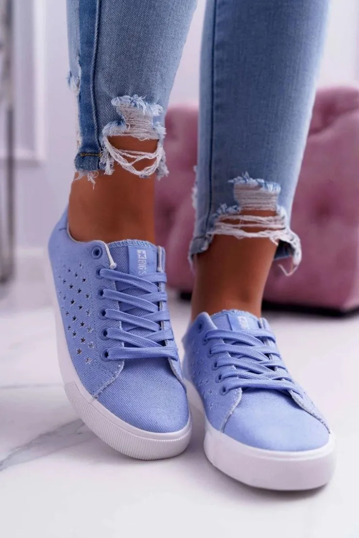Big Star Shoes Trampki Damskie Big Star|Big Star*Damskie Trampki Big Star Niebieskie DD274047