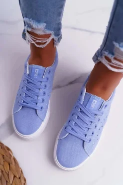 Big Star Shoes Trampki Damskie Big Star|Big Star*Damskie Trampki Big Star Niebieskie DD274047