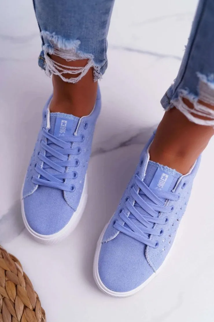 Big Star Shoes Trampki Damskie Big Star|Big Star*Damskie Trampki Big Star Niebieskie DD274047