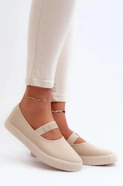 Big Star Shoes Trampki Damskie Slip-On|Trampki Damskie Big Star*Damskie Trampki Big Star NN274602 Beżowe