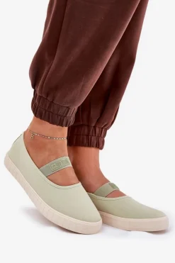 Best Big Star Shoes Damskie Trampki Big Star NN274604 Jasnozielone Zielony