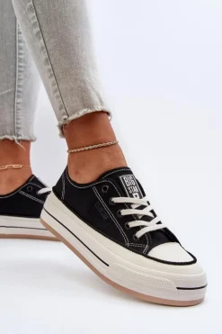 New Big Star Shoes Damskie Trampki Big Star NN274204 Czarne Czarny