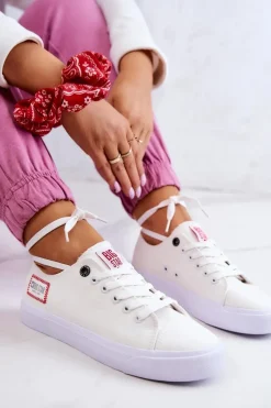 Damskie Big Star Shoes Damskie Trampki BIG STAR HH274131 Białe
