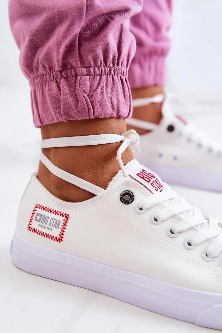 Damskie Big Star Shoes Damskie Trampki BIG STAR HH274131 Białe