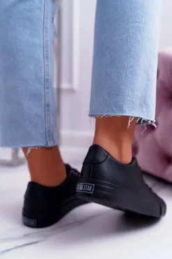 Damskie Big Star Shoes Damskie Trampki Big Star Czarne EE274247