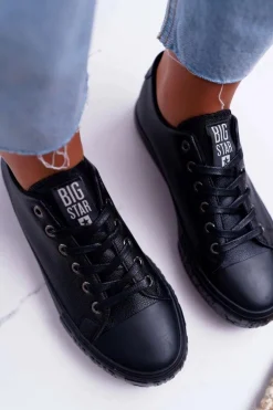 Damskie Big Star Shoes Damskie Trampki Big Star Czarne EE274247