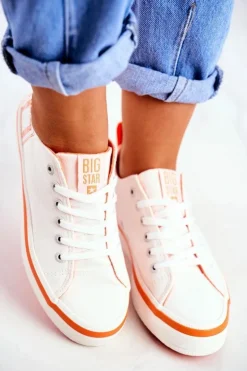 Clearance Big Star Shoes Damskie Trampki Big Star Białe FF274A065