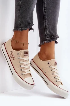 Big Star Shoes Trampki Damskie Big Star|Trampki Damskie Niskie*Damskie Trampki Big Star NN274236 Beżowe