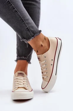 Big Star Shoes Trampki Damskie Big Star|Trampki Damskie Niskie*Damskie Trampki Big Star NN274236 Beżowe