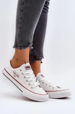 Big Star Shoes Trampki Damskie Big Star|Trampki Damskie Niskie*Damskie Trampki Big Star NN274235 Białe Biały