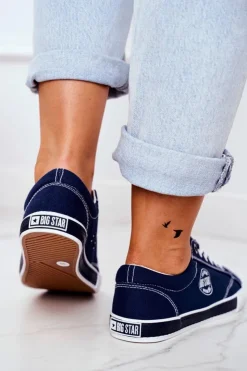 Big Star Shoes Trampki Damskie Big Star|Trampki Damskie Niskie*Damskie Trampki Big Star Granatowe FF274229