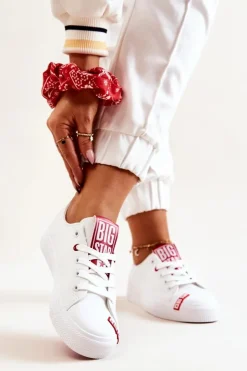 Damskie Big Star Shoes Damskie Trampki Big Star JJ274165 Białe