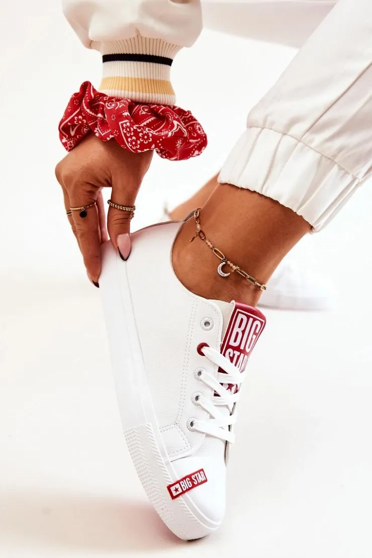 Damskie Big Star Shoes Damskie Trampki Big Star JJ274165 Białe