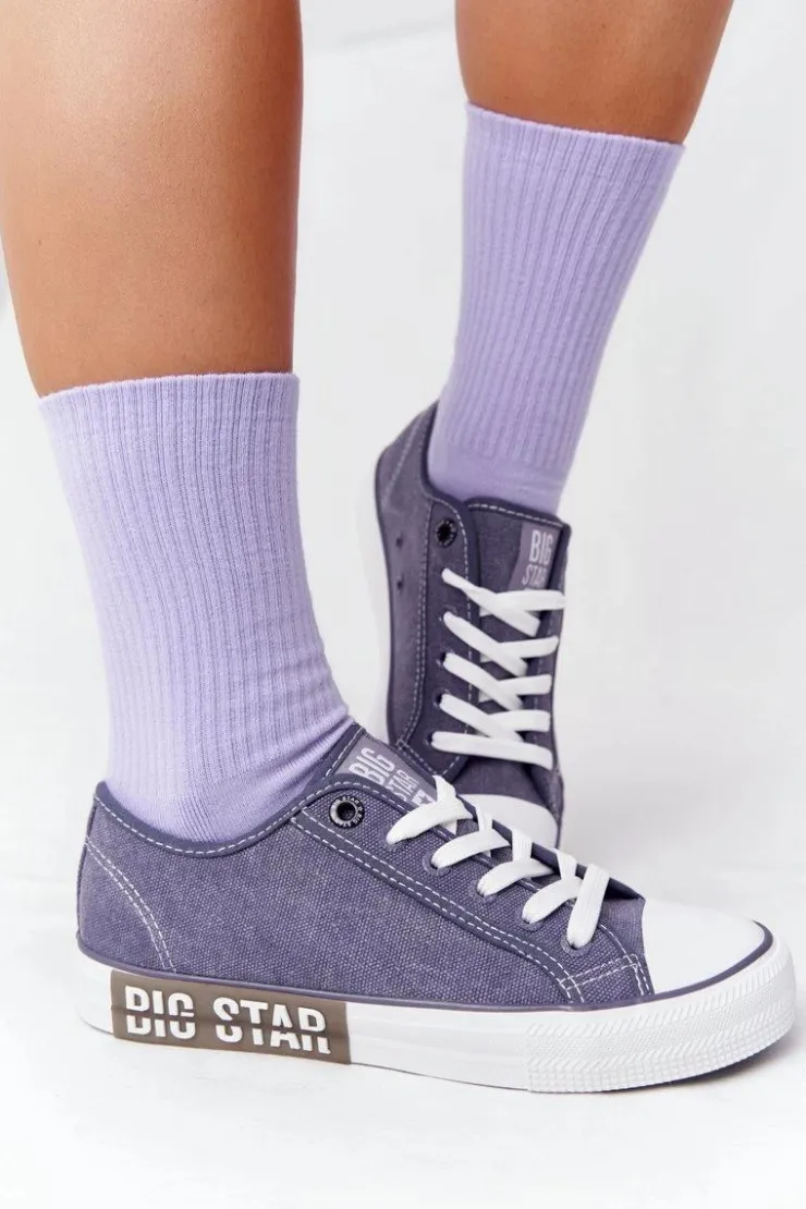 Damskie Big Star Shoes Damskie Trampki BIG STAR HH274114 Granatowe